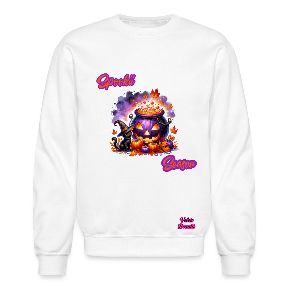 Spookii Season Crewneck Sweatshirt - white